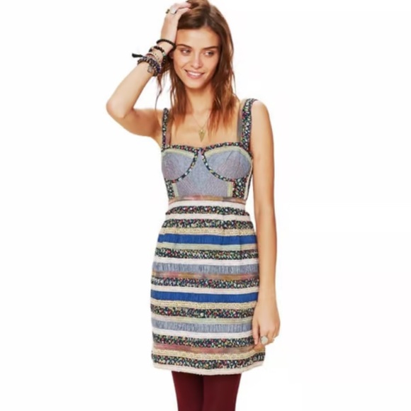 Free People Corinne denim and floral dress / 0 / Excellent condition - Picture 3 of 17